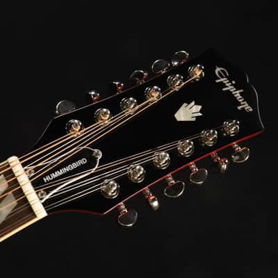Epiphone Hummingbird 12-String (All Solid Wood; Fishman Sonitone) Aged Cherry Sunburst 371 image 4