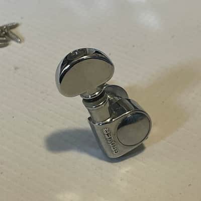 1980's Era Grover USA Mini Rotomatic Chrome Guitar 6 In Line Tuners Tuning Pegs Machine Heads image 10