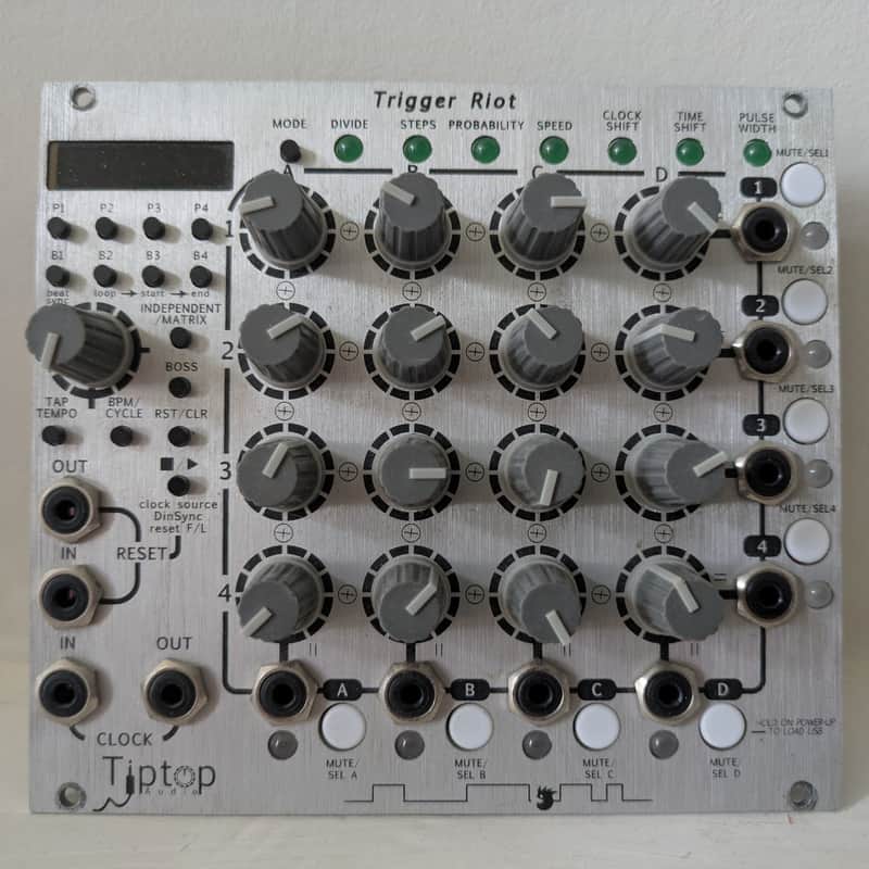 2010s Tiptop Audio Trigger Riot Sequencer Silver