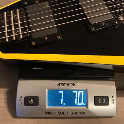 2007 Dean Dime Signature Razorback V 255 Black Yellow image 8