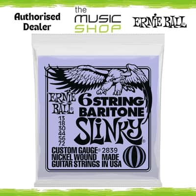 Ernie Ball Slinky 6-String Baritone Guitar Strings, 13-72 - 2839 image 1