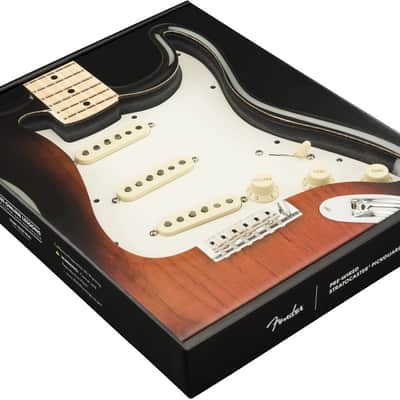 Fender Pre-Wired Strat Pickguard, Custom Shop Texas Special SSS, Parchment 11 Hole PG image 1