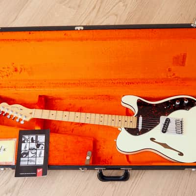 2000 Fender Telecaster Thinline USA Ash Body Olympic White Double Bound w/ Case, Lollar Pickups image 18