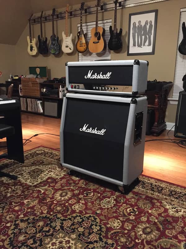 Marshall Silver Jubilee 2555X Reissue 2-Channel 100-Watt Guitar Amp HEAD & MATCHING 4X12 CAB 2015 - Present - Silver image 1