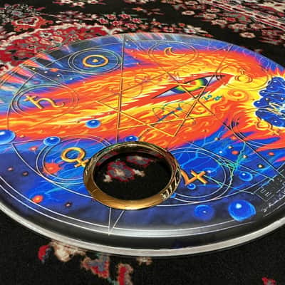 Evans Danny Carey / TOOL 22” Fear Inoculum “Flame” Bass Drum Head w/Gold Mic Port image 4