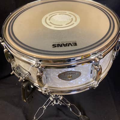 Tama - 5x14" Rockstar Series Mahogany, 8-Lug Snare Drum 1992–1997 - White Marine Pearl image 1