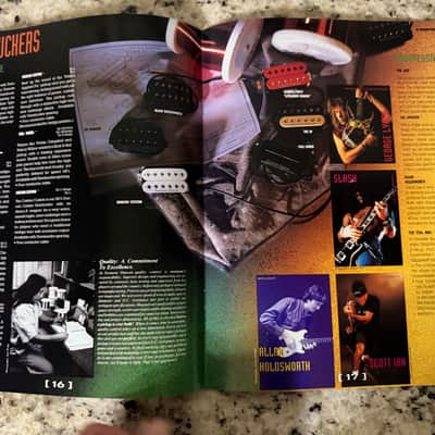 Seymour Duncan Pickup Catalog 1988 59 Alnico II Pearly Gates Staggered Flat Pro JB Trembucker quarter pound screamin demon invader Vintage 54 Broadcaster image 10