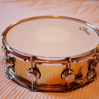 DW Collector's Series Snare Drum 2002 - Polished Brass w/ video image 9