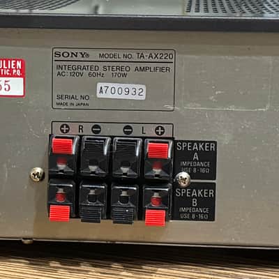 Sony TA-AX220 Integrated Stereo Amplifier – Tested – AS-IS image 4