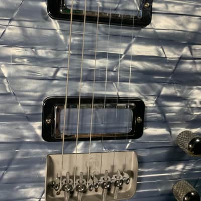 Rhoney Vireo 2010s Sky Blue Pearloid drum wrap top mastery bridge image 6