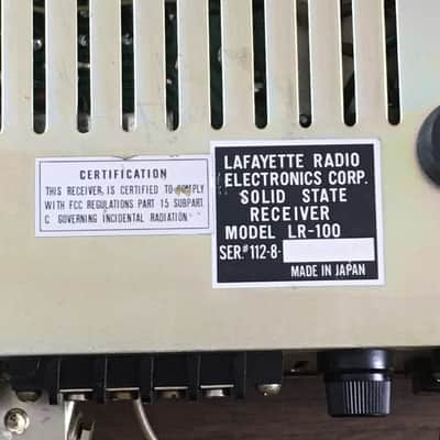 Vintage Lafayette LR-100 Receiver Stereo Amplifier Japan Amp Audio Equipment Rare 1969 image 21