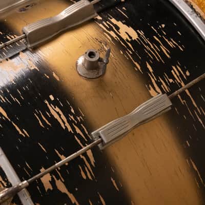 Vintage Ludwig 14x22 Black and Gold Duco Bass Drum image 3