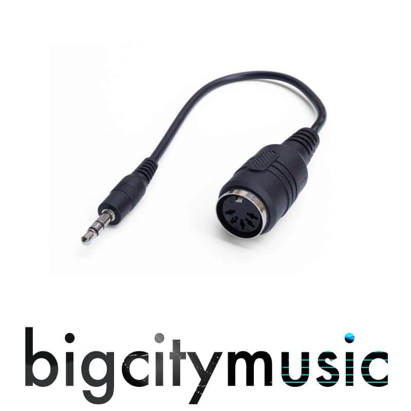Critter & Guitari TRS-MIDI Cable - 3.5mm TRS to Female 5-pin MIDI Type-A adapter plug, 10" long image 1