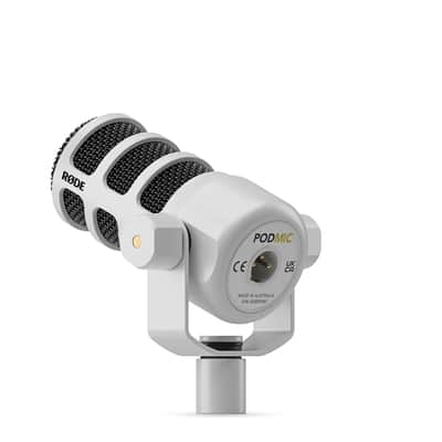 RODE PodMic Cardioid Dynamic Podcast Microphone, White image 10