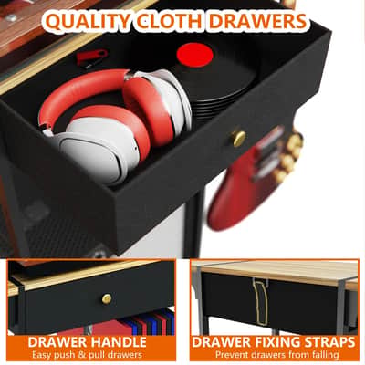 3-Tier Guitar Stand Rack with Wheels – Multi Guitar & Amp Storage Stand image 4