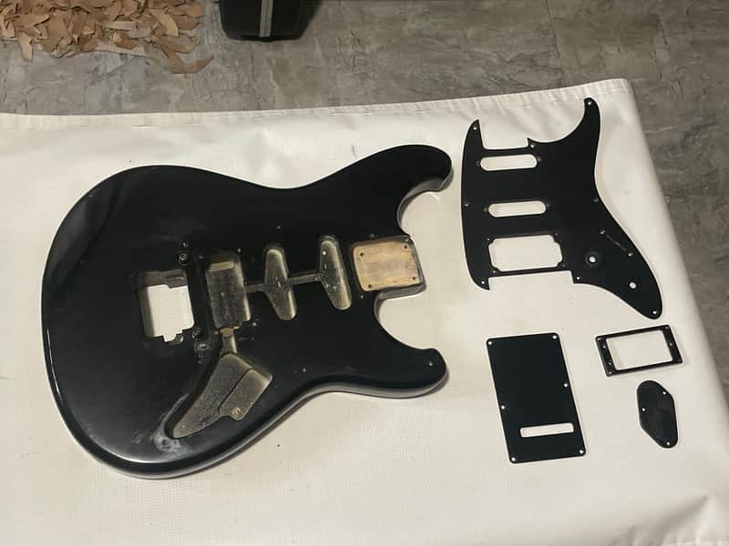 1985 Japan Ibanez Roadstar II RS440 Black Guitar Body Pro Rock'r Tremolo Ready image 1