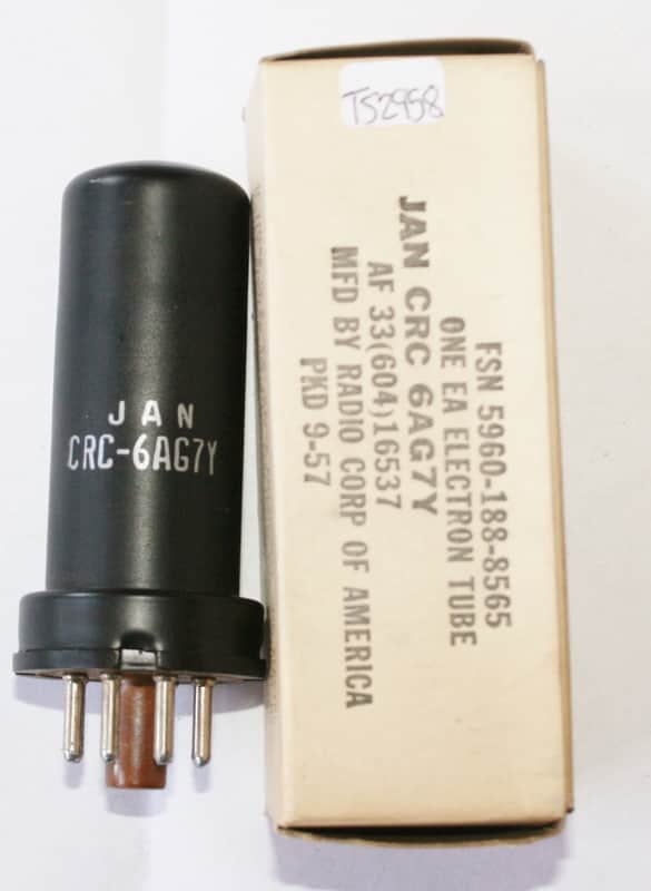 NOS NIB RCA USA JAN-CRC-6AG7-Y Metal Vacuum Tube 6AG7 100%+ image 1