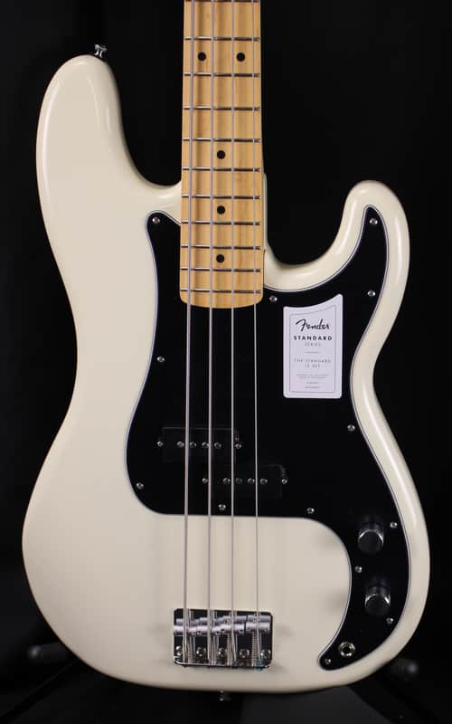 2025 Fender Standard Precision Bass Electric Bass Guitar Olympic White 8lbs 10oz image 1