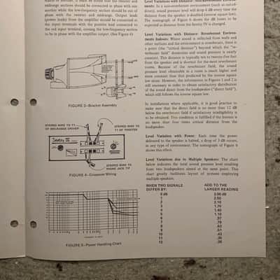 Vintage 1970s Kustom Electro Voice Sentry IV Professional Loudspeaker System Spec Sheet! image 3