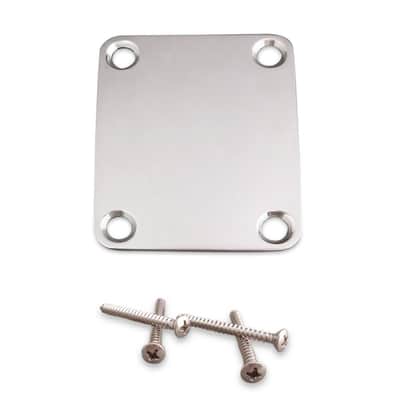 Callaham High Luster Stainless Steel Neck Plate, No Serial Number, with 4 Callaham Neck Plate Screws
