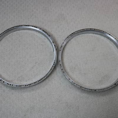 Ludwig 14" Twin Channel Die Cast 10-Lug Snare Drum Hoops (Pair) image 6
