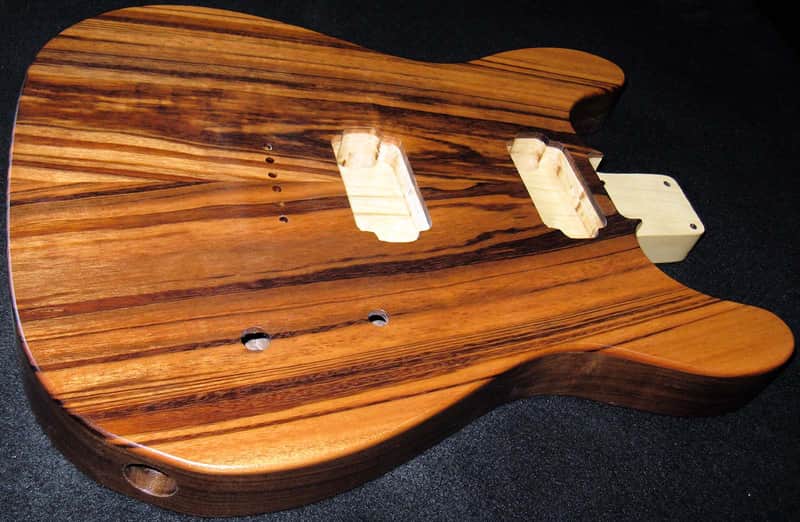 McCloud Double Cut Telecaster BODY / Tiger Wood / Walnut / Poplar / HH Routes / Hardtail / USA image 1