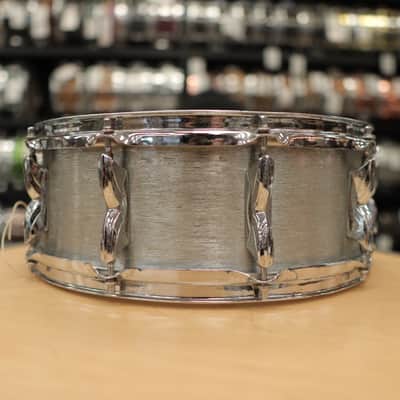 Vintage 1970s Premier Hi-Fi  5x14" Brushed Chrome over Aluminum Snare Drum (Made in England) image 6