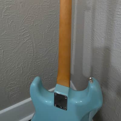 Fender Noventa Stratocaster 2021 - 2023 - Daphne Blue hardshell case image 9
