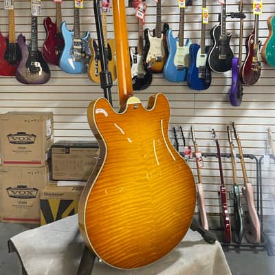 Eastman T486 Thinline Semi-hollowbody Electric Guitar - Goldburst w/OHSC & PLEK*D #920 image 13