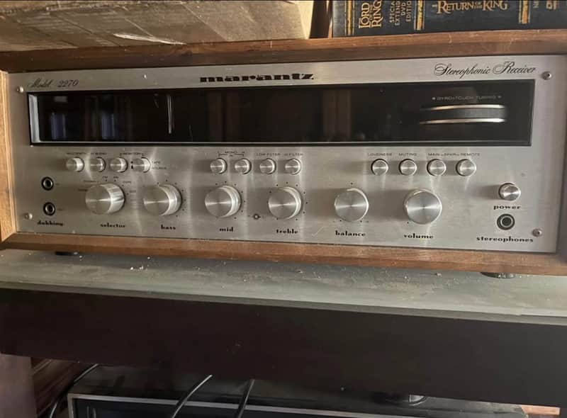 Marantz Model 2270 70-Watt Stereo Solid-State Receiver 1971 - 1975 - Silver with Wood Case image 1