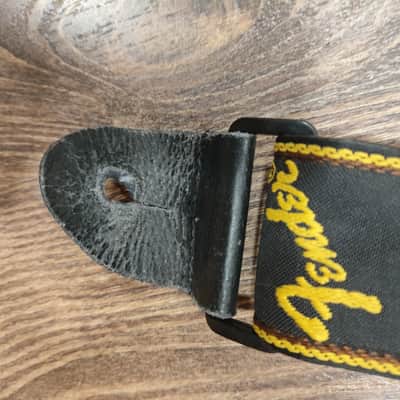 Fender 2" Monogrammed Guitar Strap 2016 - Black / Yellow / Brown image 3