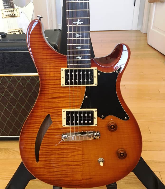 Paul Reed Smith SE Custom 22 Semi-Hollow Vintage Sunburst with Upgrades image 1