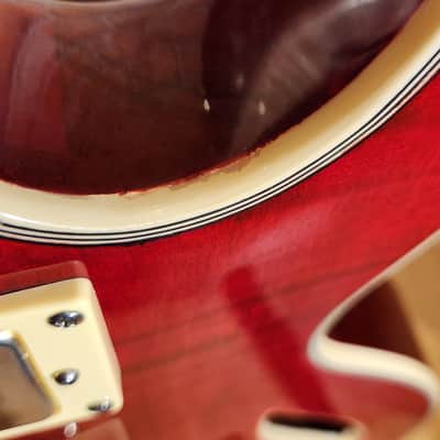 Dean Del Sol Semi-Hollow Cherry Red image 8