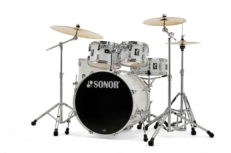 Drum Kit Sonor AQ1 Stage Includes Hardware, Piano White image 1