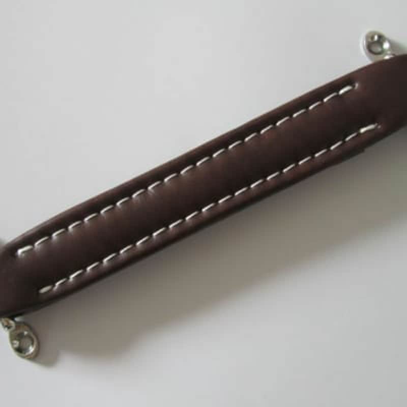 Brown Guitar/Bass Leather Amplifier Strap Handle image 1