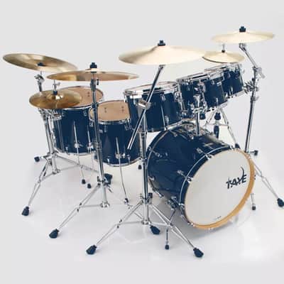 Drum Kit 4 Piece TAYE Studio Maple Blue 22" Bass Drums Incl Hardware Set -- D-23 image 2