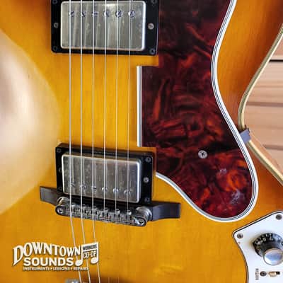 1964 Epiphone Al Caiola Custom Hollow Body Electric Guitar with Hard Case - Shaded Sunburst, Duncan Antiquities, 6lbs 11oz image 6