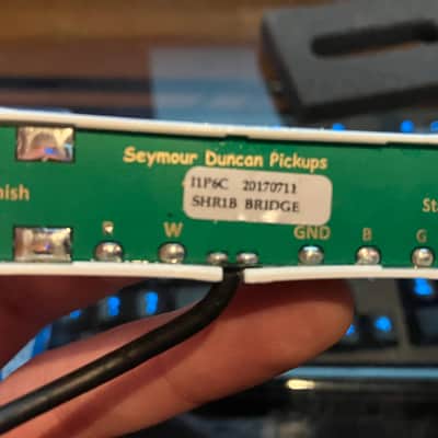 Seymour Duncan SHR-1b Hot Rails Strat Bridge Pickup 2010s - White image 4