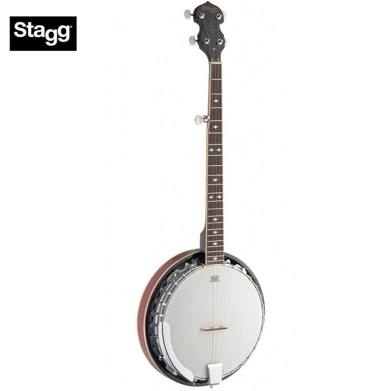 Stagg BJM30 DL Mahogany Resonator 5-String Bluegrass Banjo Deluxe w/Metal Pot image 1