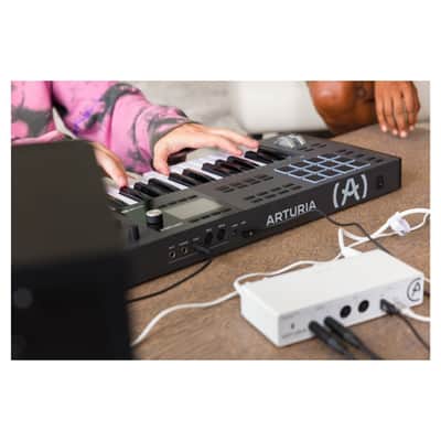Arturia KeyLab Mk3 49 Keyboard MIDI Controller with DAW Integration, Enhanced Keybed, Visual Interface, 360-Degree Touch-Sensitive Potentiometers, Faders, Robust Wood and Aluminum Casing (Black) image 6