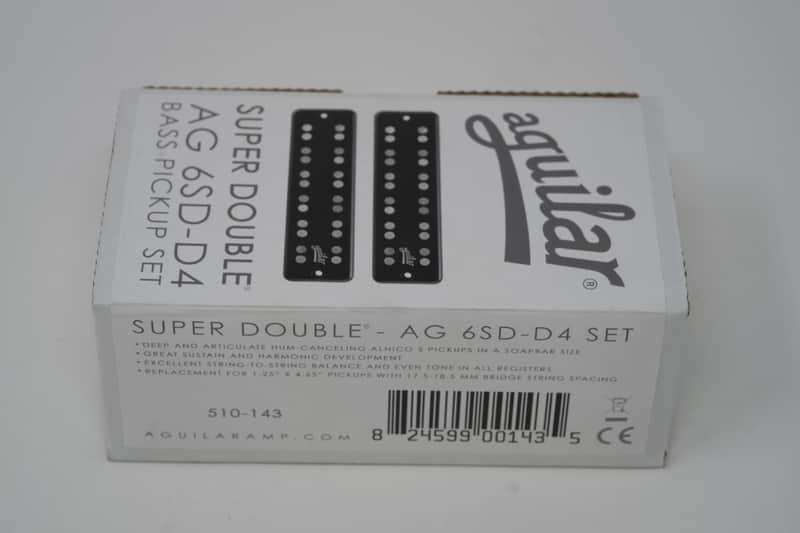 Aguilar AG 6SD-D4 Super Double 6-String Bass Humbucker Set 2017 - Present - Black image 1