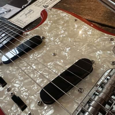 Fender Mustang 1973 RI Competiton Edition Fiesta Red w/ Matching Headstock MIJ 2012 Japan image 9