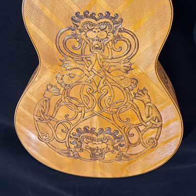Blueberry NEW IN STOCK Handmade TENOR Guitar Celtic Motif image 6