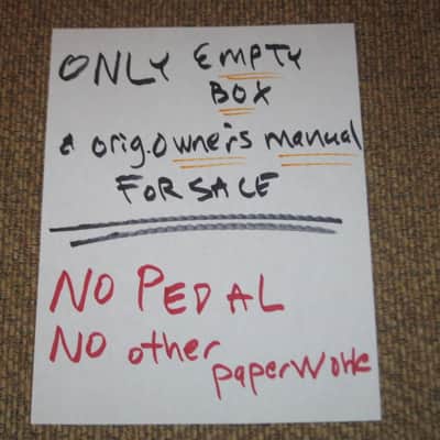 lightly handled - generally clean (some very light cloudy surface scuffs / surface gray markings) Electro Harmonix EMPTY CARDBOARD BOX and original Owner's Instructions ONLY for B9 Organ Machine pedal (NO Pedal, NO other paperwork) image 3