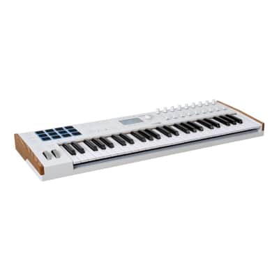 Arturia KeyLab Mk3 49 Keyboard MIDI Controller with DAW Integration, Enhanced Keybed, Visual Interface, 360-Degree Touch-Sensitive Potentiometers, Faders, Robust Wood and Aluminum Casing (White) image 2
