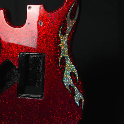 Custom Candy Apple Flake "Inferno" Superstrat Body image 5