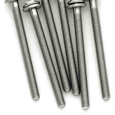 DW Stainless Steel Tension Rods for Snare Drum M5-.8 X 2.25 in (6pk) image 1