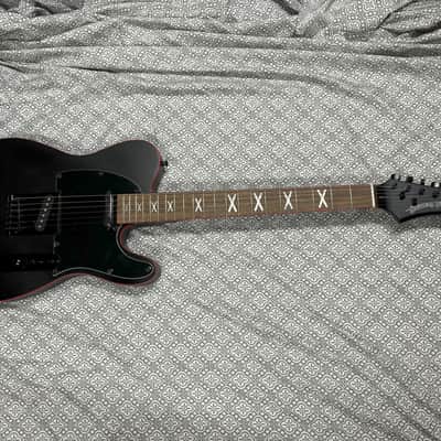 TELECASTER ON STEROIDS / Black Satin w/Red Binding / Like New Condition image 2