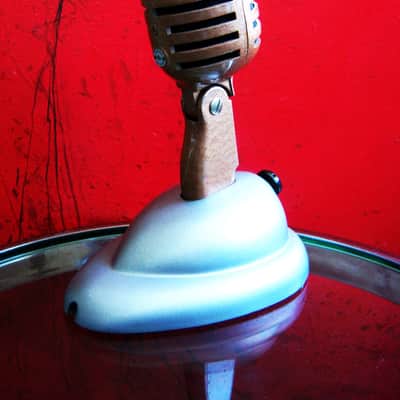 Vintage RARE 1950's Ampro 18502 / E.V 950 crystal microphone w Shure S-36 stand image 13