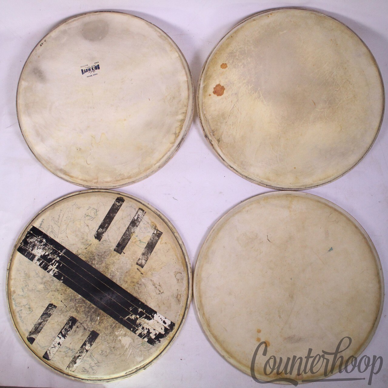 Slingerland 16"Radio King Floor Tom Drum Calf Skin Batter/Resonant Heads 40s USA — main photograph